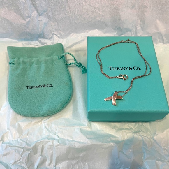 Tiffany & Co. Jewelry - Vintage Tiffany & Co.  Pablo Picasso X Silver 16" Necklace with Box/cloth pouch